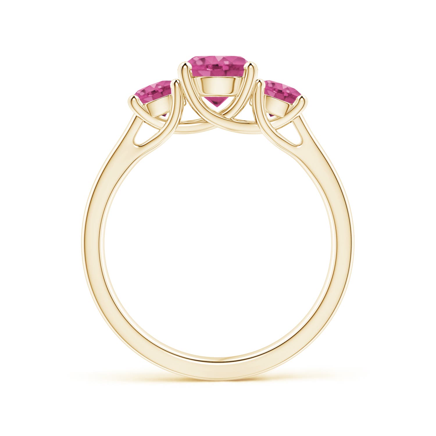 AAAA - Pink Sapphire / 1.66 CT / 14 KT Yellow Gold