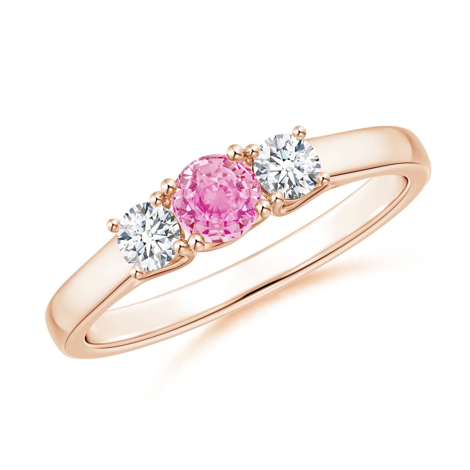 A - Pink Sapphire / 0.54 CT / 14 KT Rose Gold