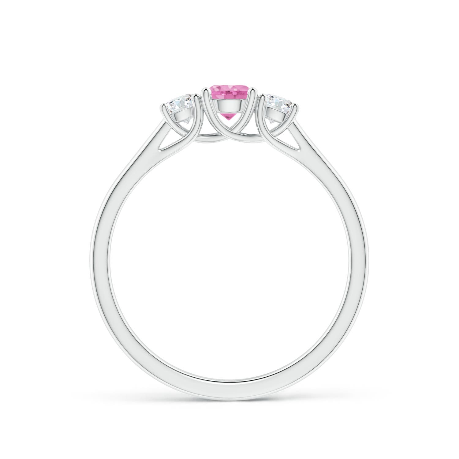 A - Pink Sapphire / 0.54 CT / 14 KT White Gold