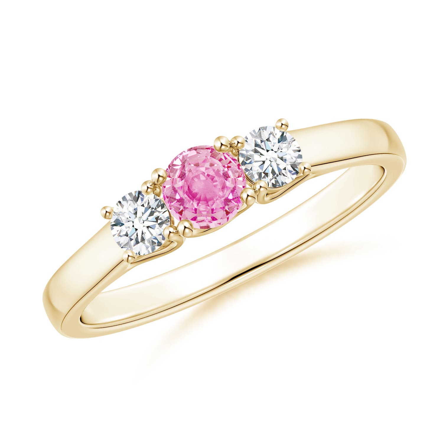 A - Pink Sapphire / 0.54 CT / 14 KT Yellow Gold