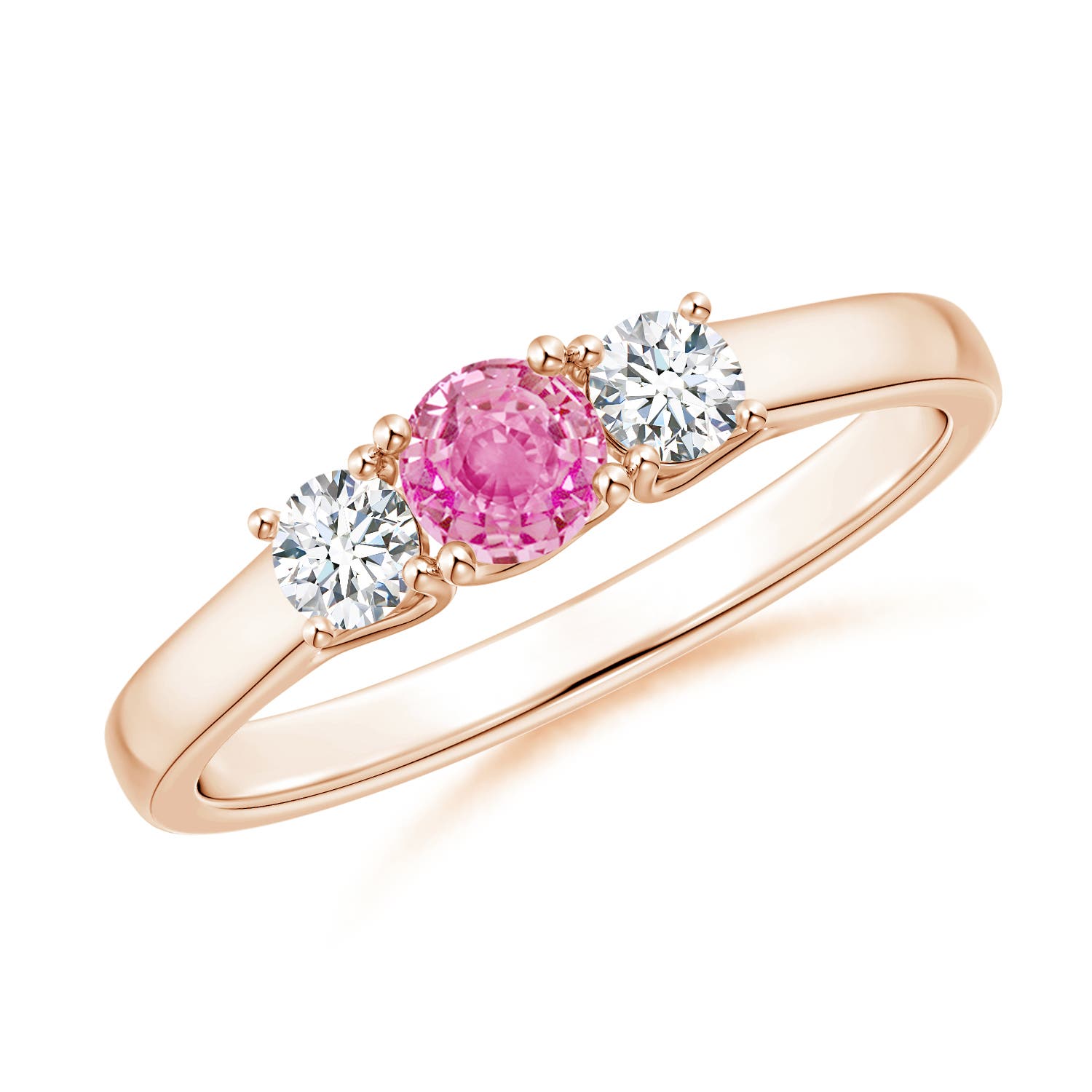 AA - Pink Sapphire / 0.54 CT / 14 KT Rose Gold