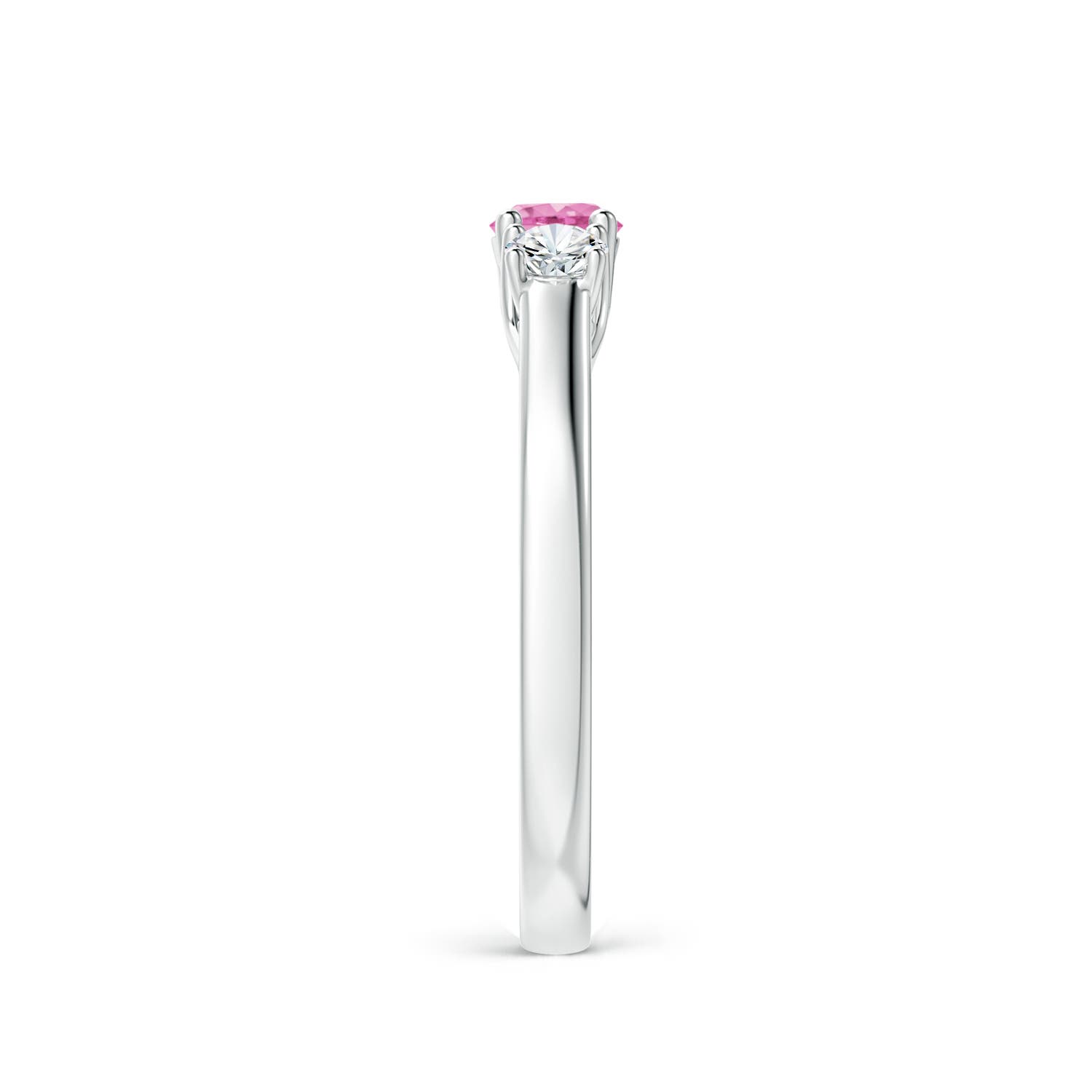 AA - Pink Sapphire / 0.54 CT / 14 KT White Gold