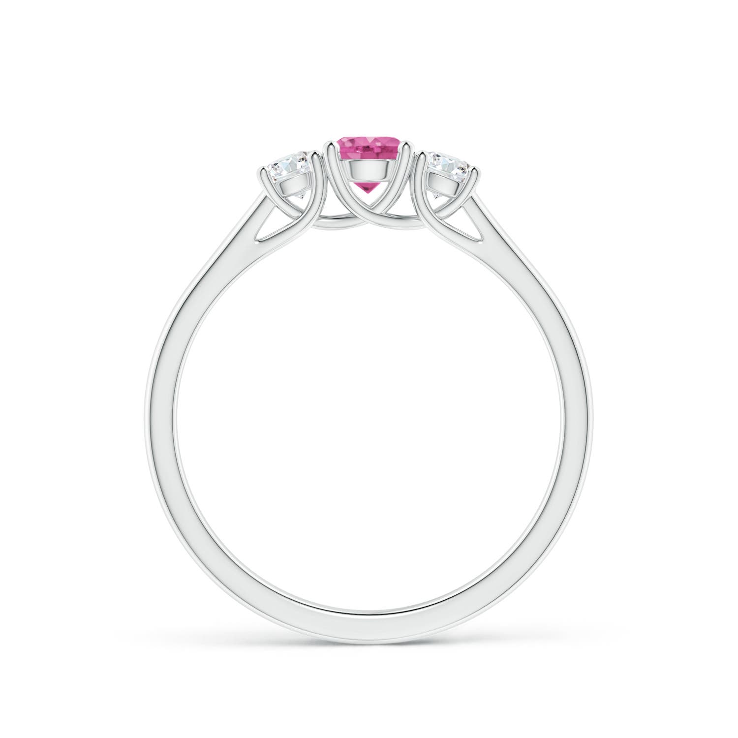 AAA - Pink Sapphire / 0.54 CT / 14 KT White Gold