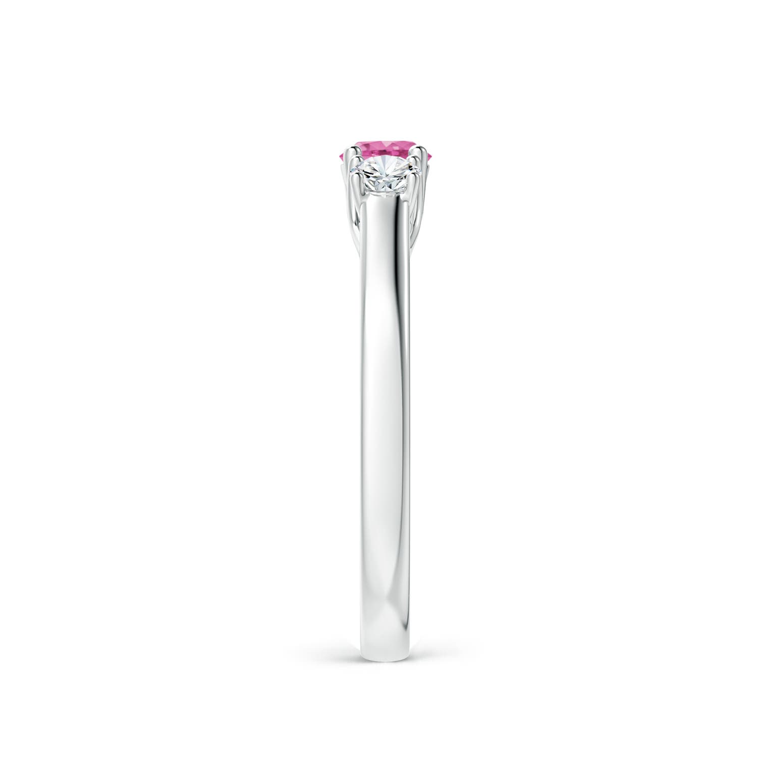 AAA - Pink Sapphire / 0.54 CT / 14 KT White Gold