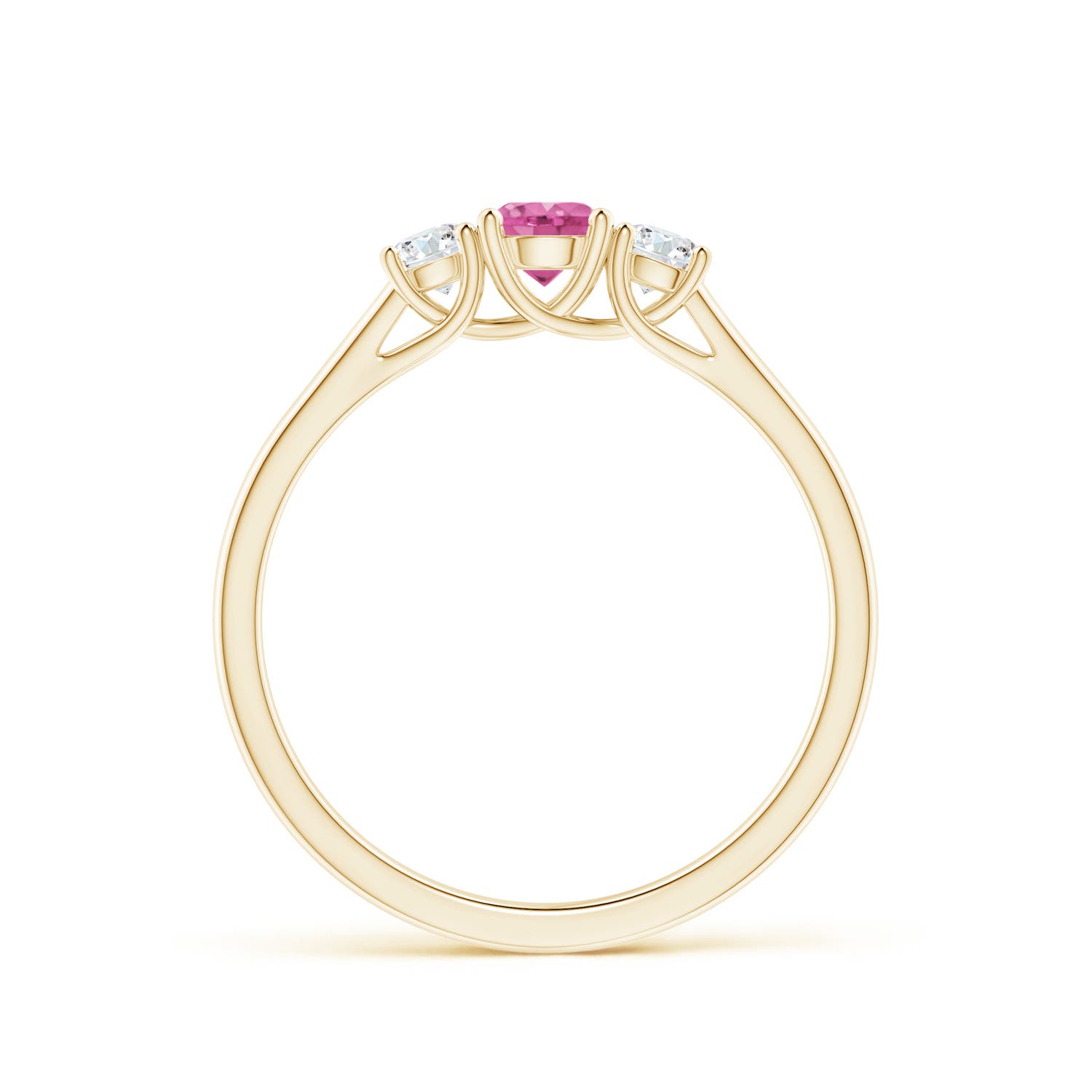 AAA - Pink Sapphire / 0.54 CT / 14 KT Yellow Gold