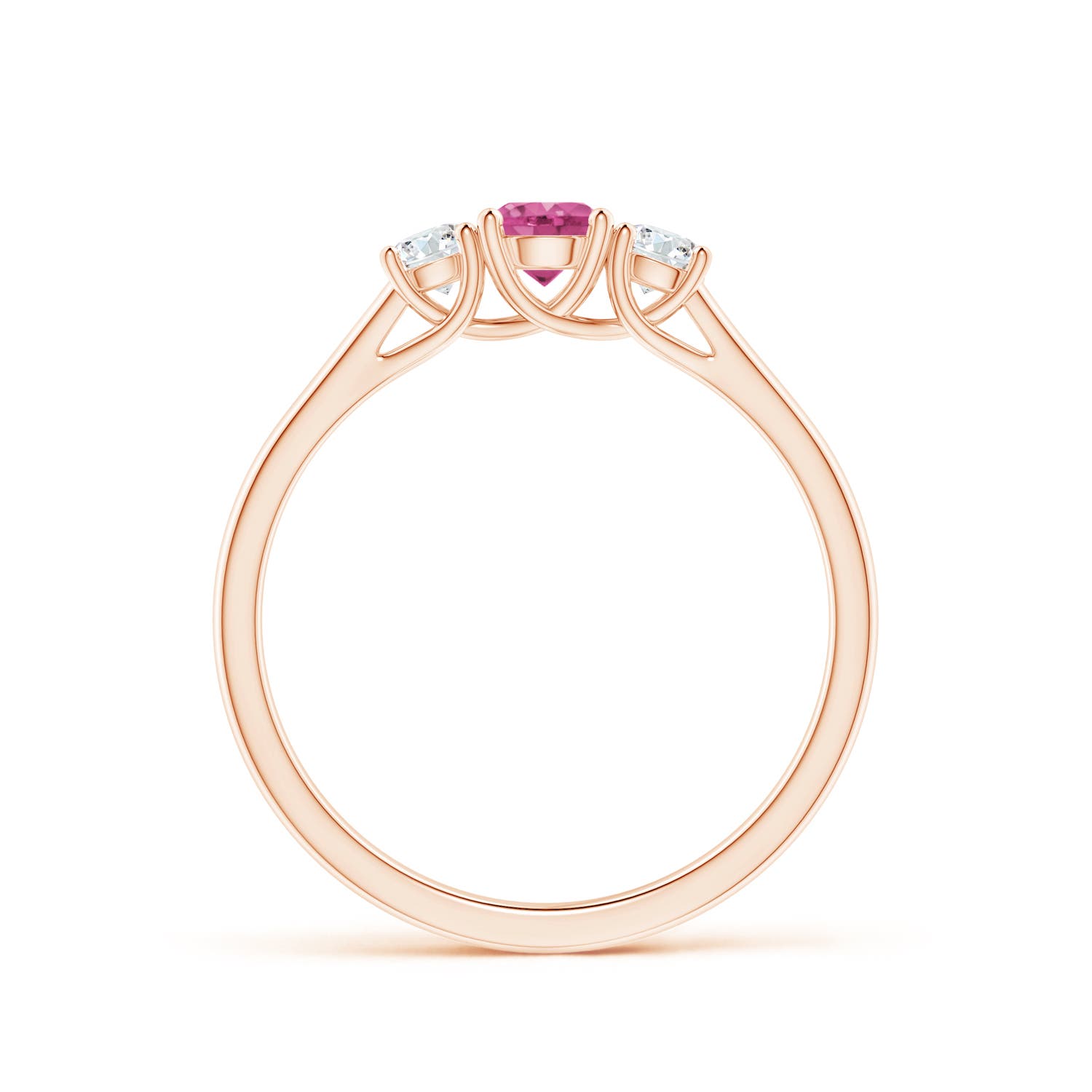 AAAA - Pink Sapphire / 0.54 CT / 14 KT Rose Gold