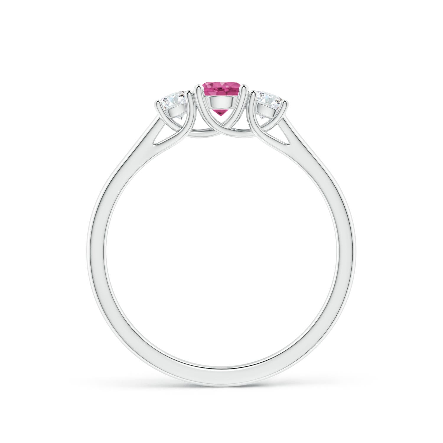 AAAA - Pink Sapphire / 0.54 CT / 14 KT White Gold