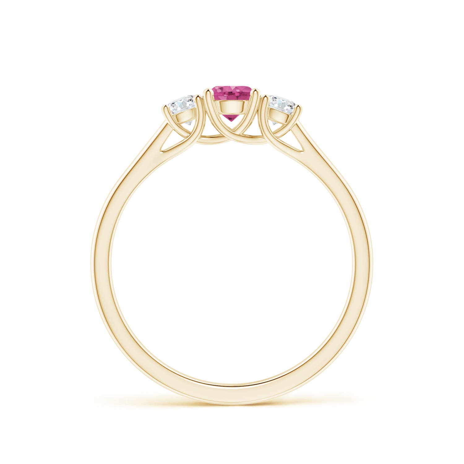 AAAA - Pink Sapphire / 0.54 CT / 14 KT Yellow Gold