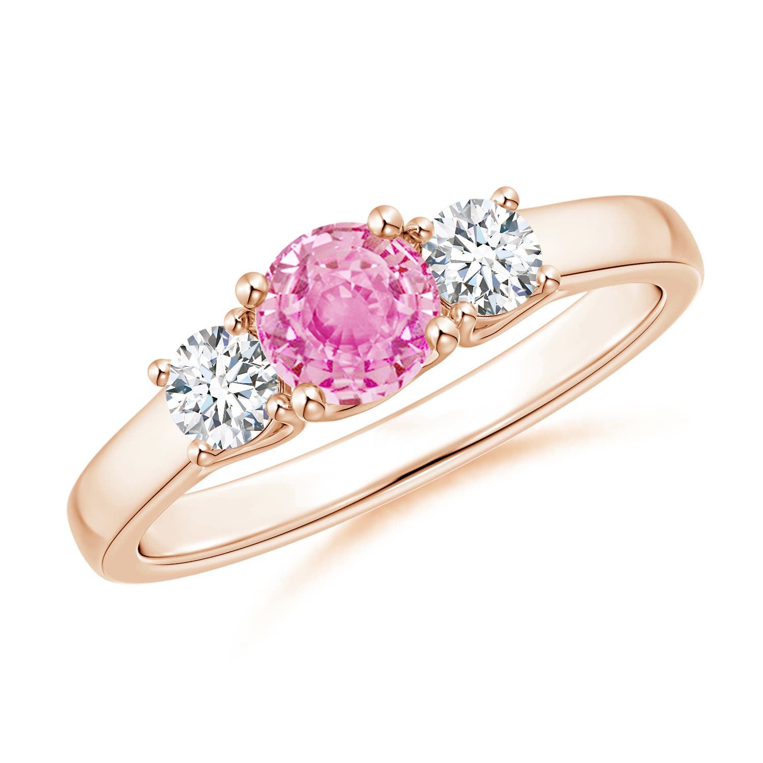 A - Pink Sapphire / 0.92 CT / 14 KT Rose Gold