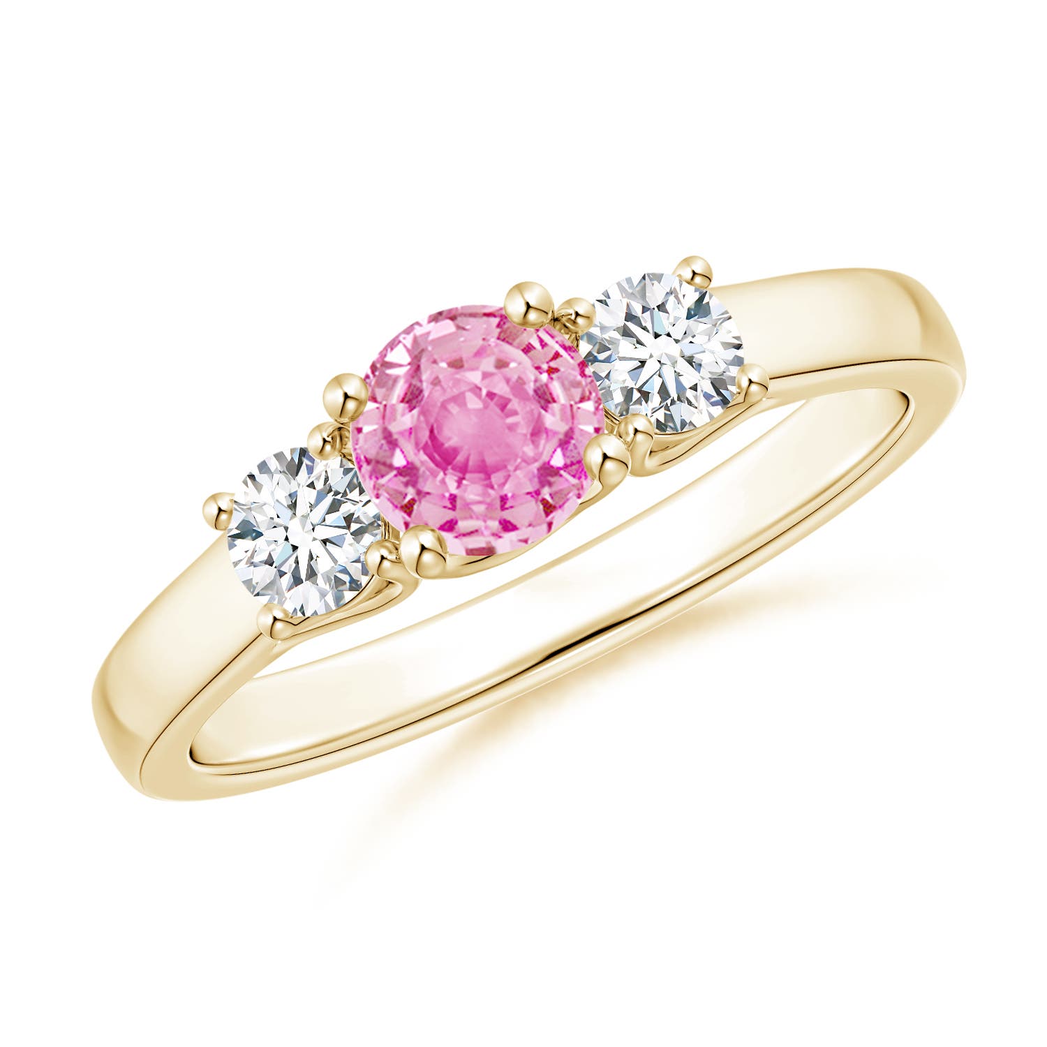 A - Pink Sapphire / 0.92 CT / 14 KT Yellow Gold