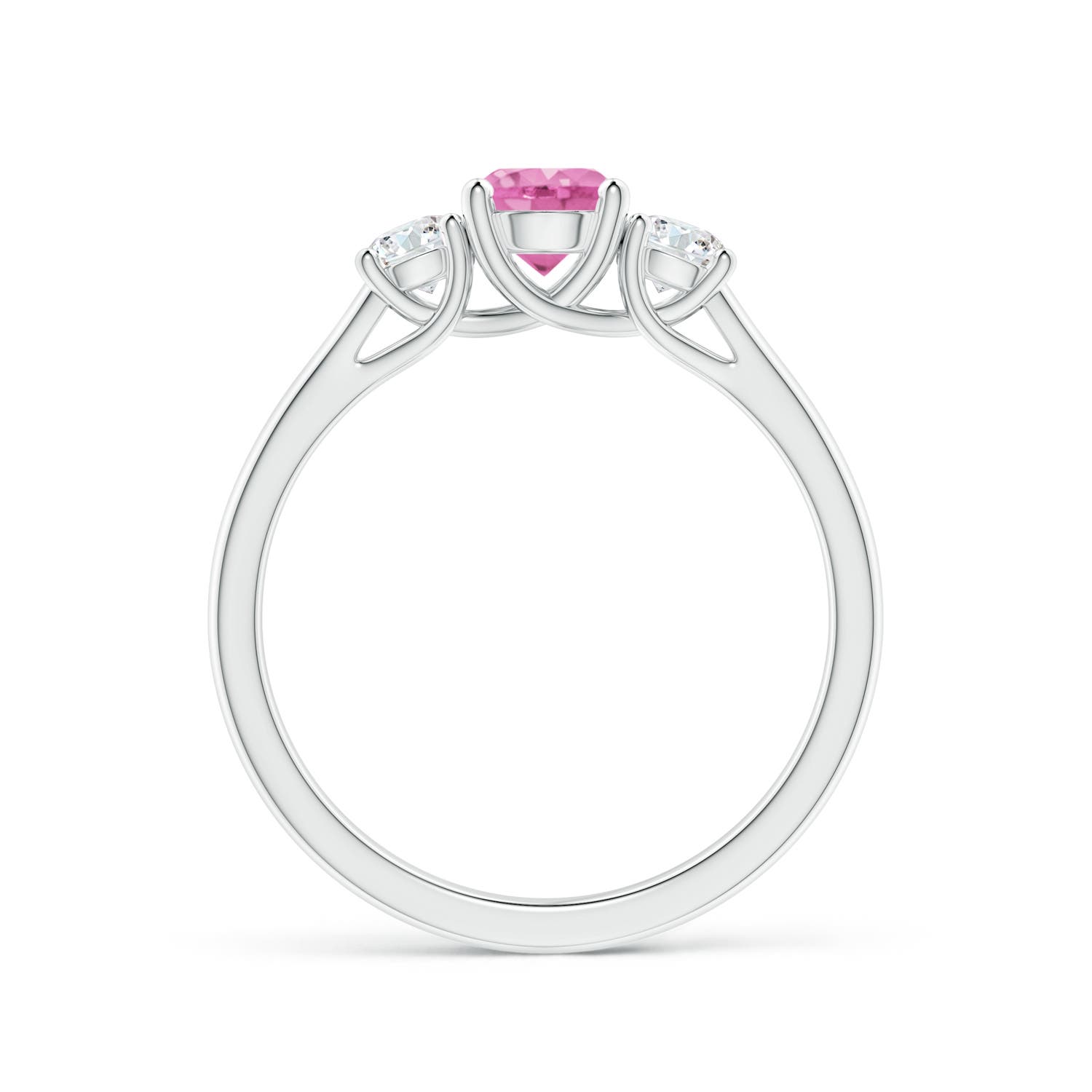 AA - Pink Sapphire / 0.92 CT / 14 KT White Gold