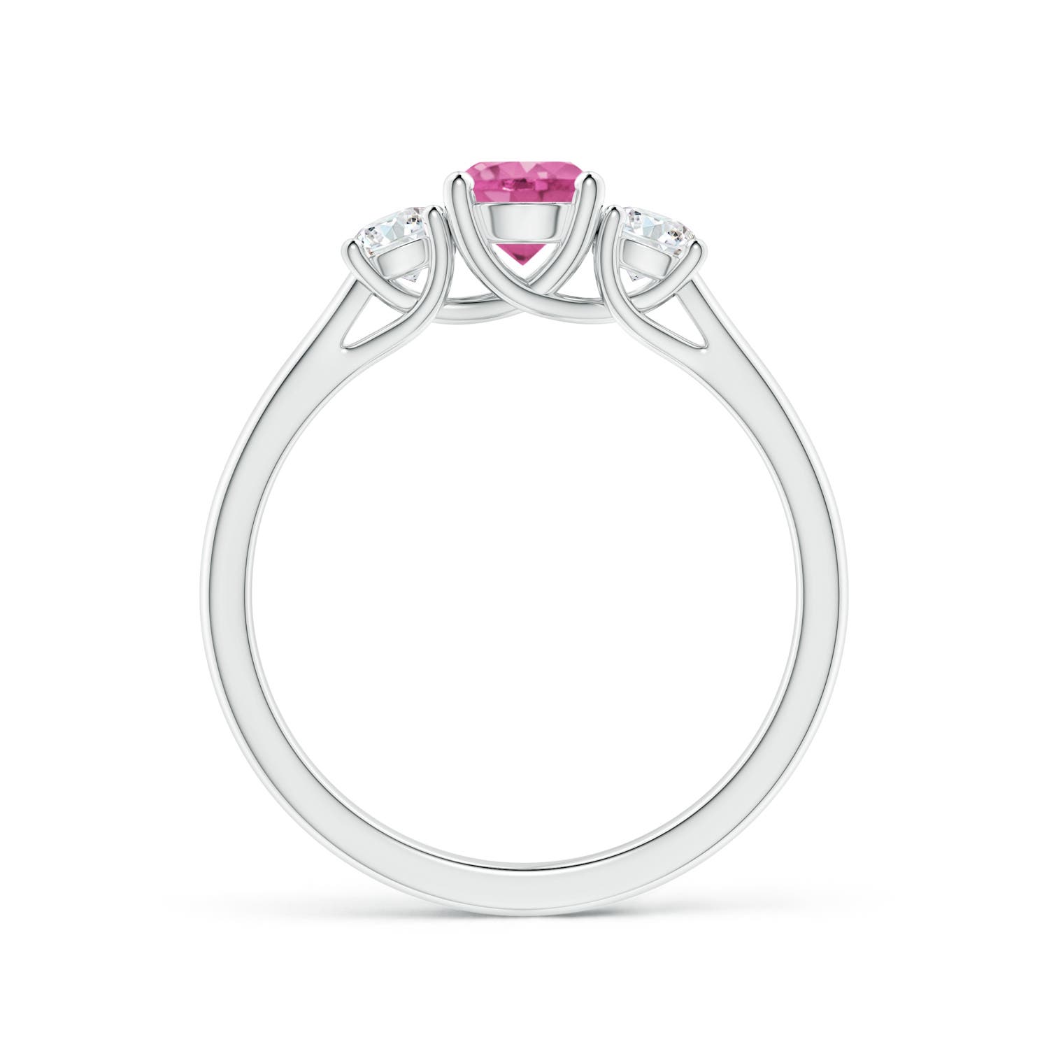 AAA - Pink Sapphire / 0.92 CT / 14 KT White Gold