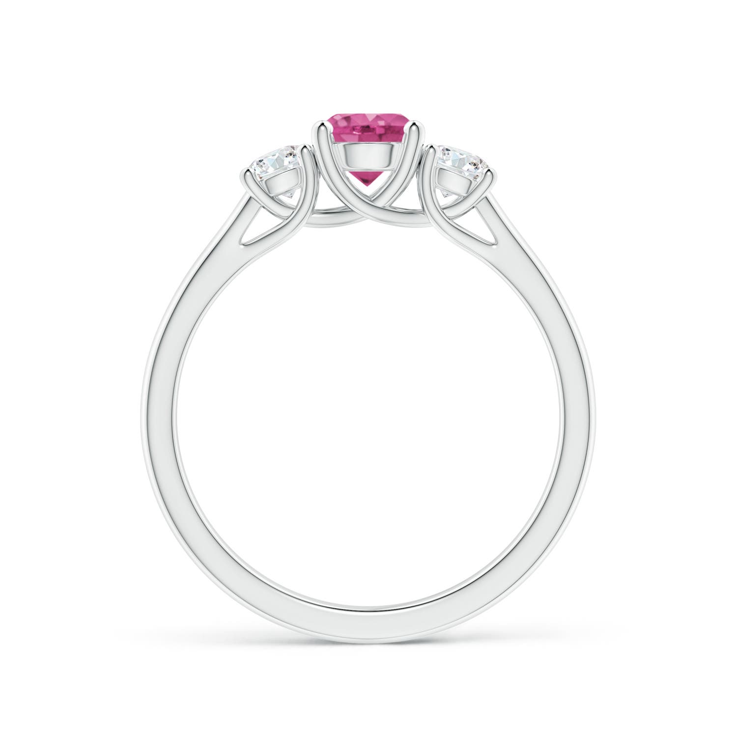 AAAA - Pink Sapphire / 0.92 CT / 14 KT White Gold