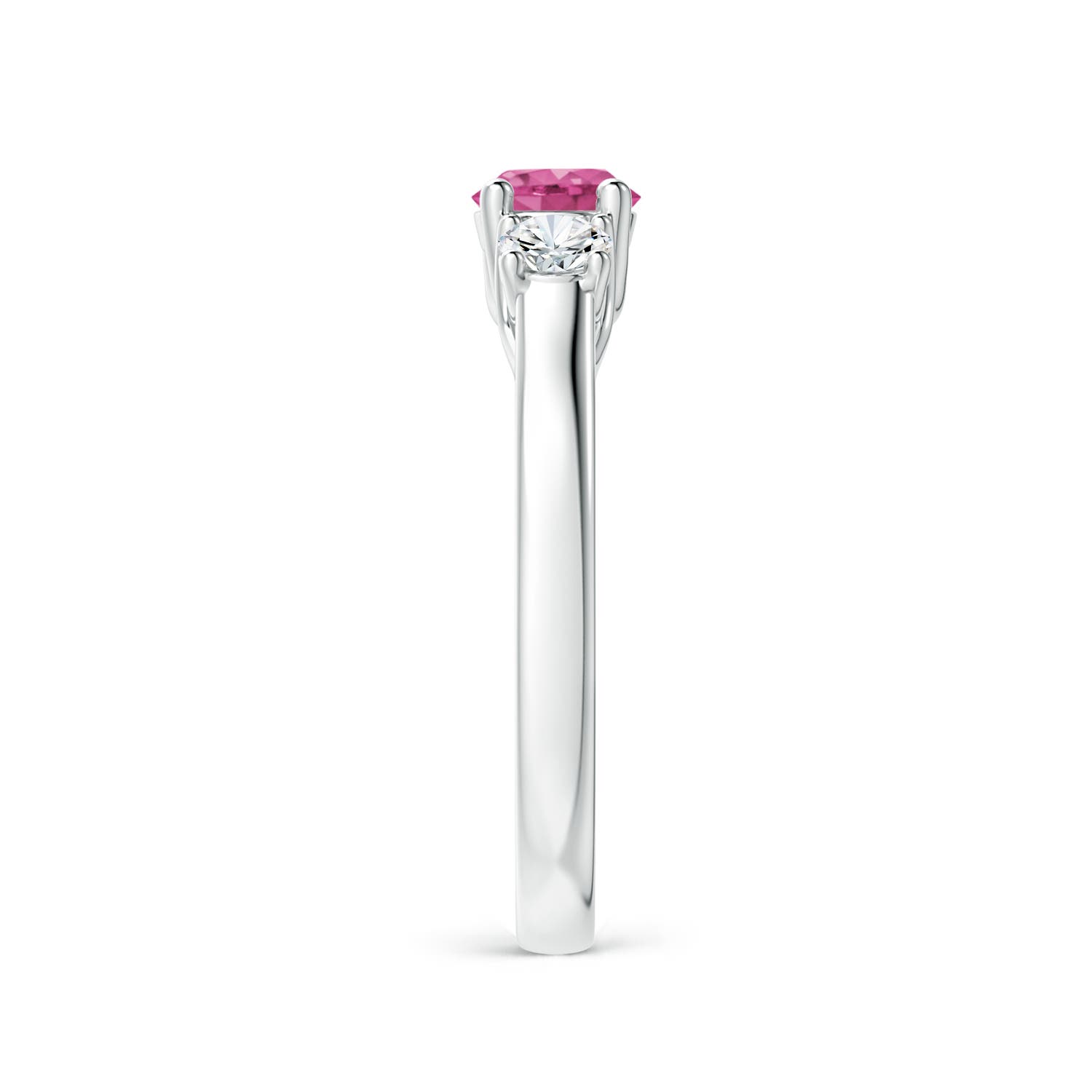 AAAA - Pink Sapphire / 0.92 CT / 14 KT White Gold