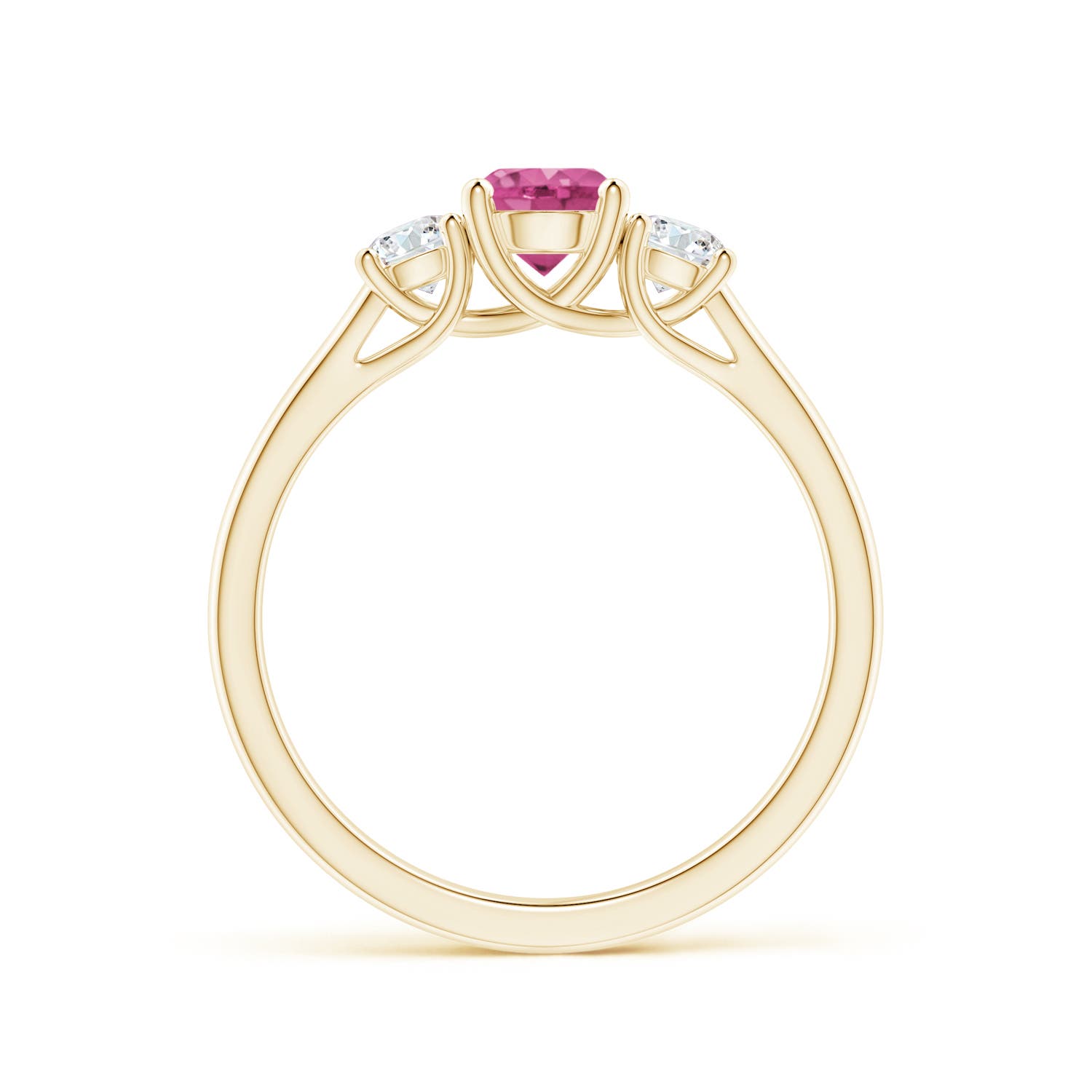 AAAA - Pink Sapphire / 0.92 CT / 14 KT Yellow Gold