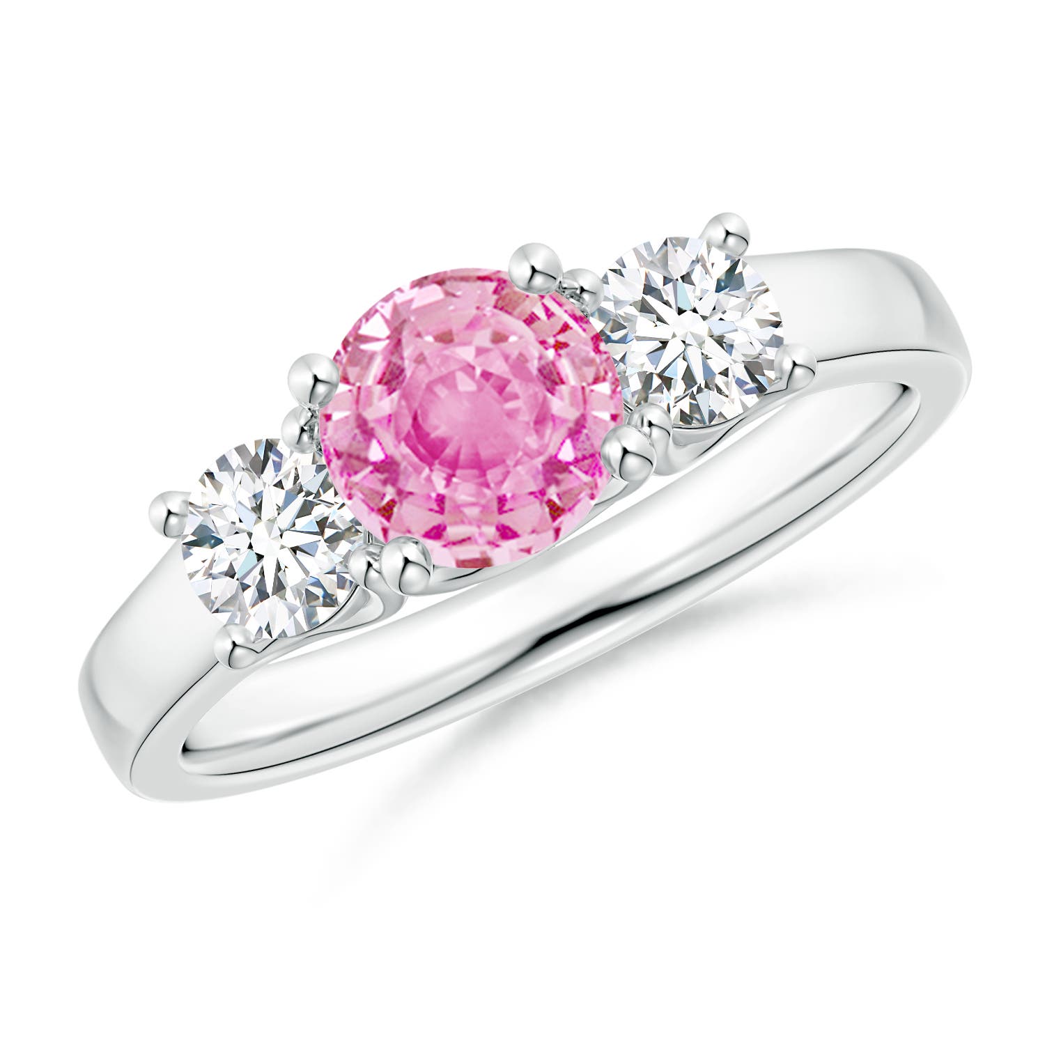 A - Pink Sapphire / 1.46 CT / 14 KT White Gold