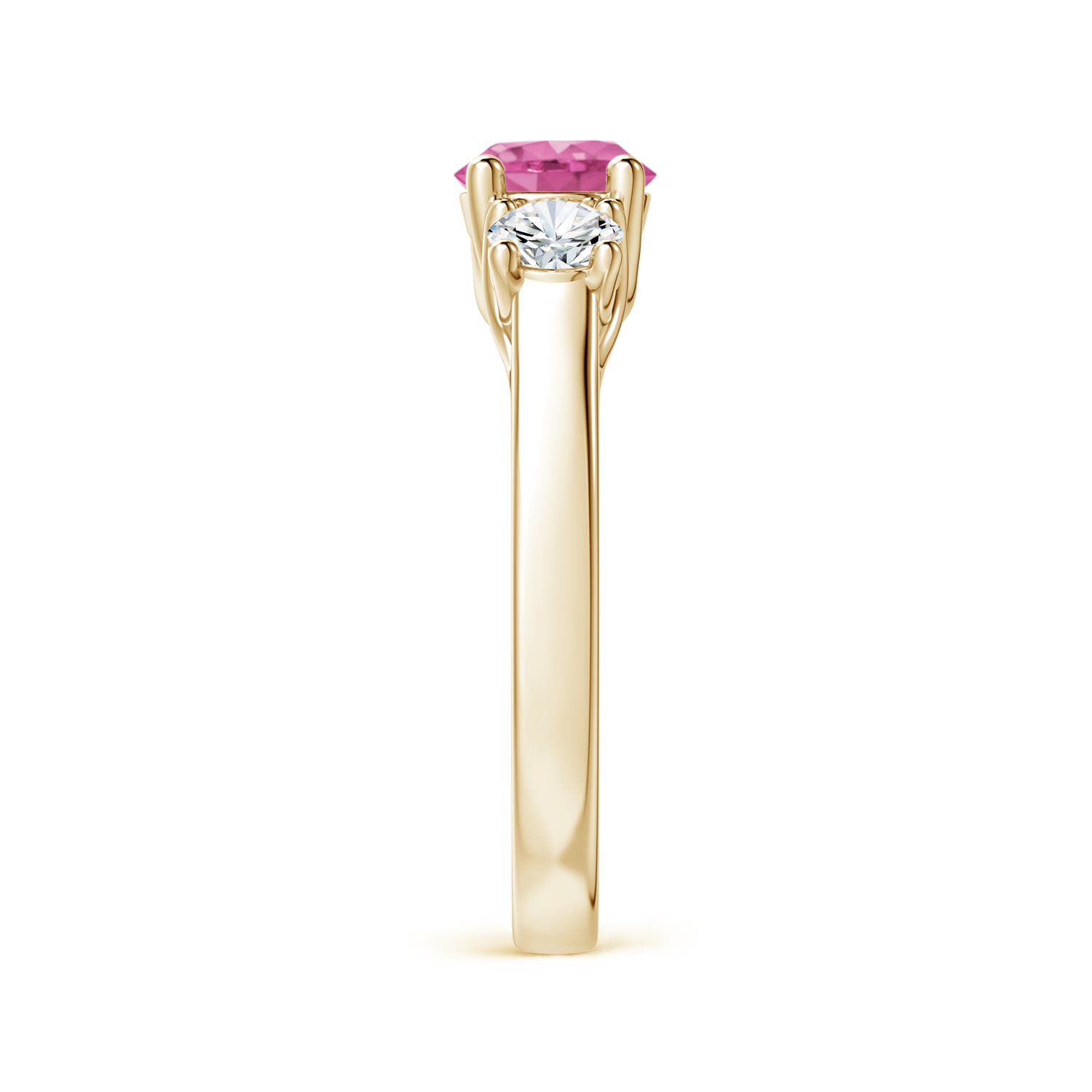 AAA - Pink Sapphire / 1.46 CT / 14 KT Yellow Gold