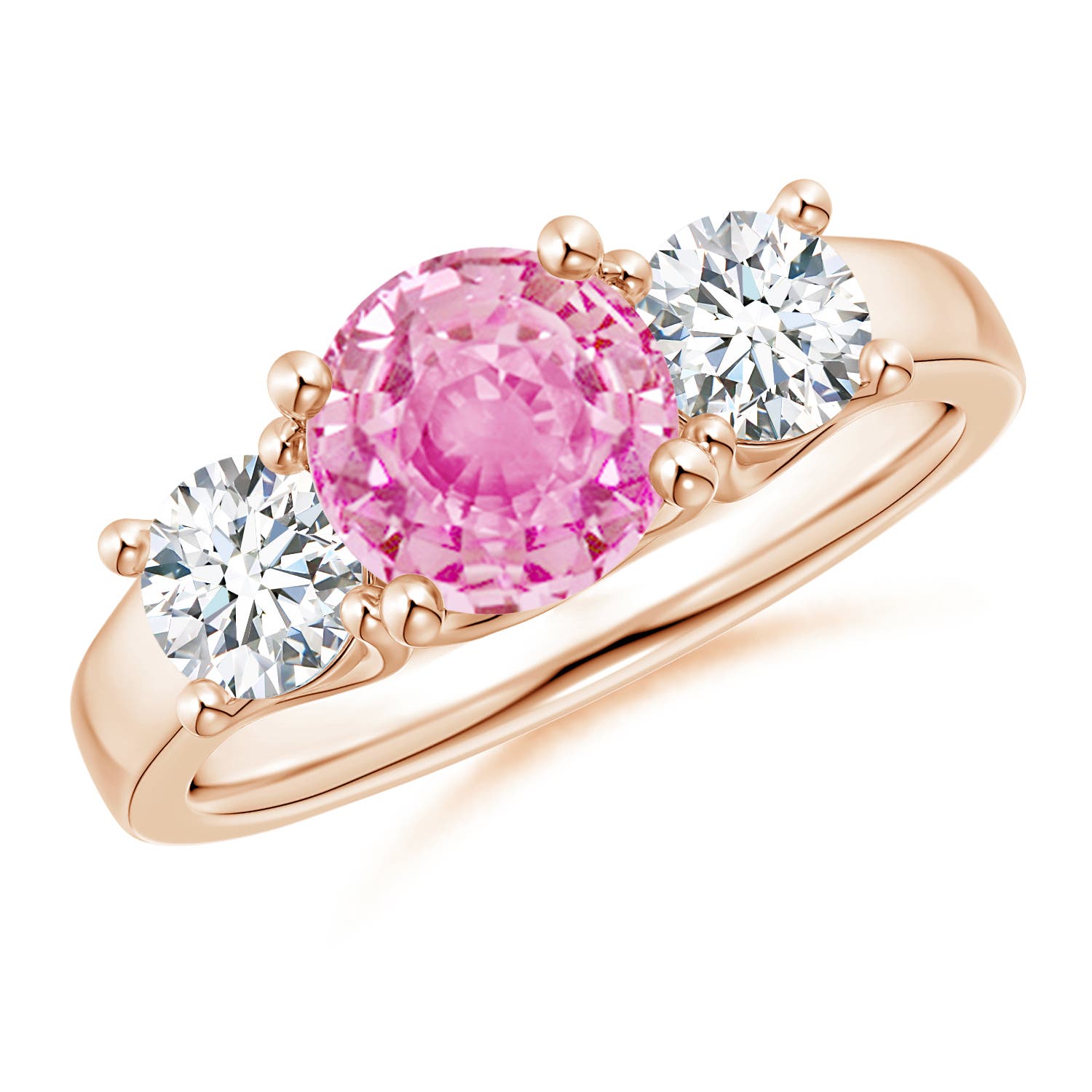 A - Pink Sapphire / 2.3 CT / 14 KT Rose Gold