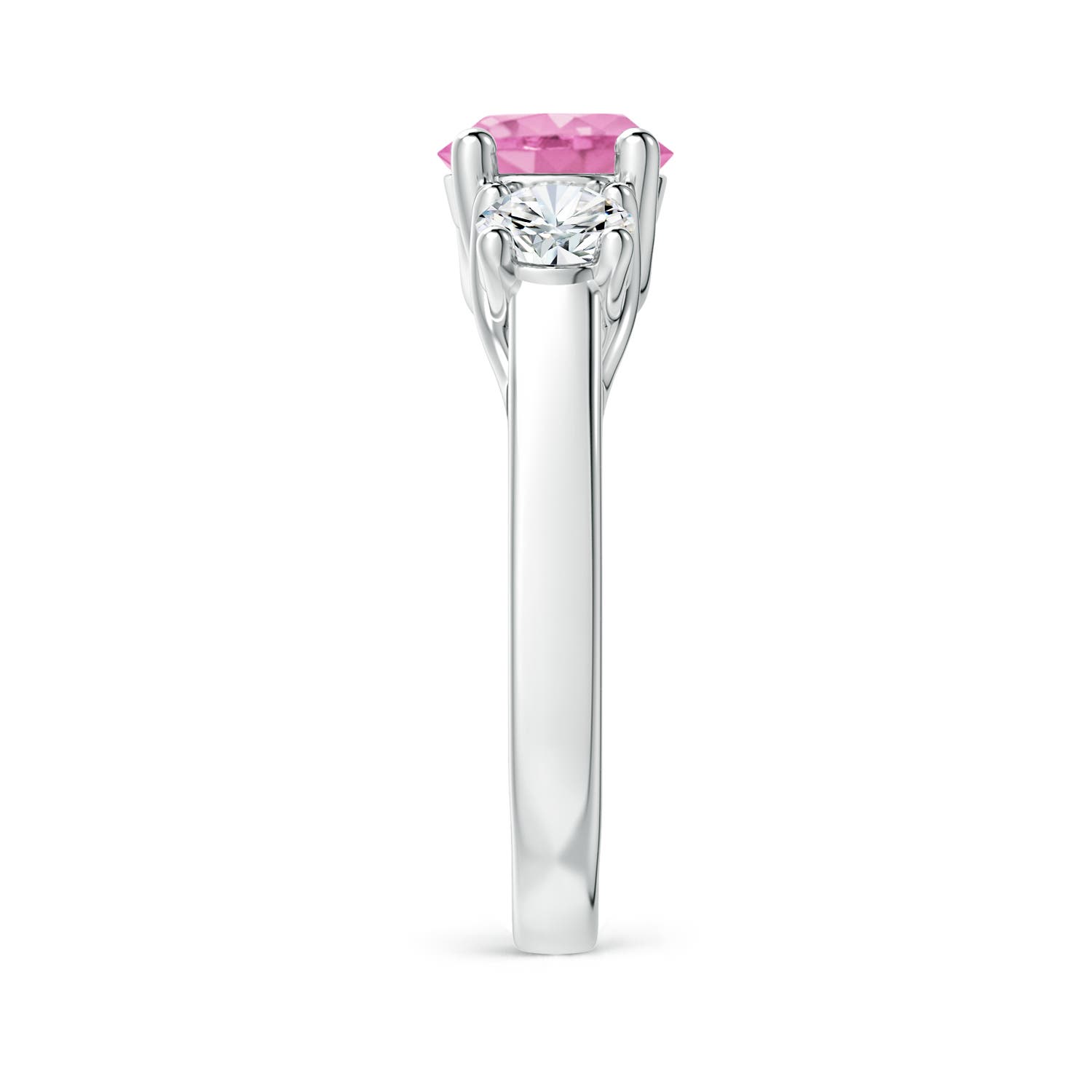 A - Pink Sapphire / 2.3 CT / 14 KT White Gold