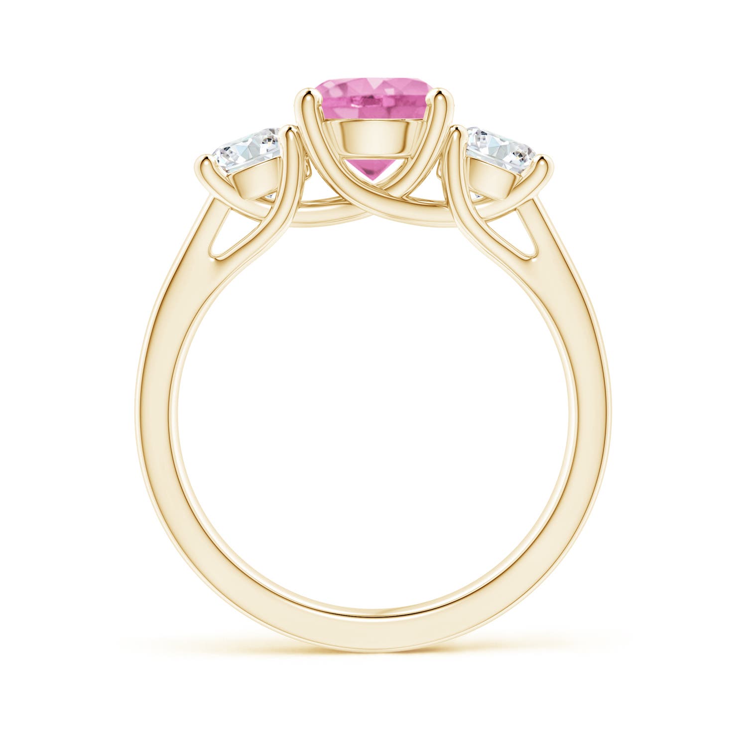 A - Pink Sapphire / 2.3 CT / 14 KT Yellow Gold