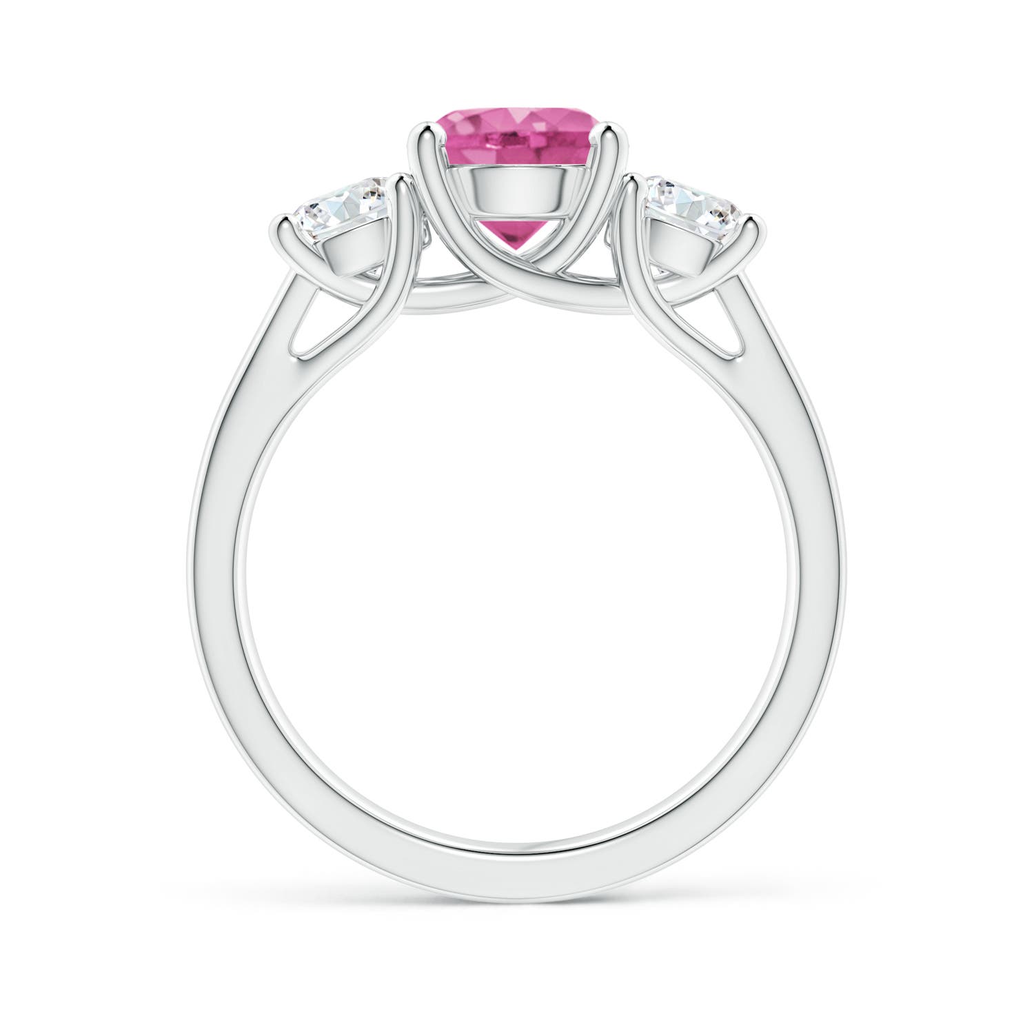 AAA - Pink Sapphire / 2.3 CT / 14 KT White Gold