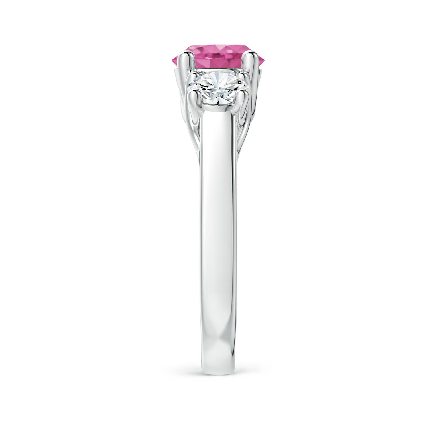 AAA - Pink Sapphire / 2.3 CT / 14 KT White Gold