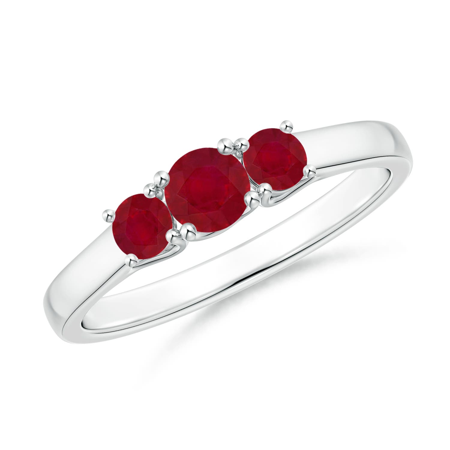 AA - Ruby / 0.64 CT / 14 KT White Gold