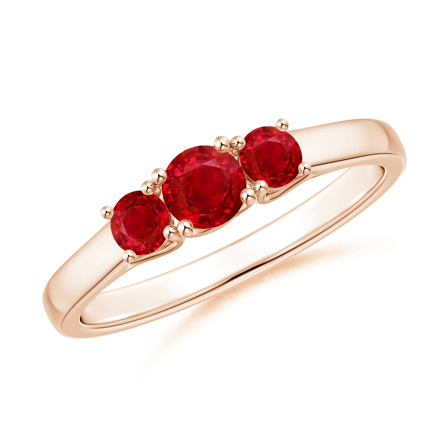 AAA - Ruby / 0.64 CT / 14 KT Rose Gold