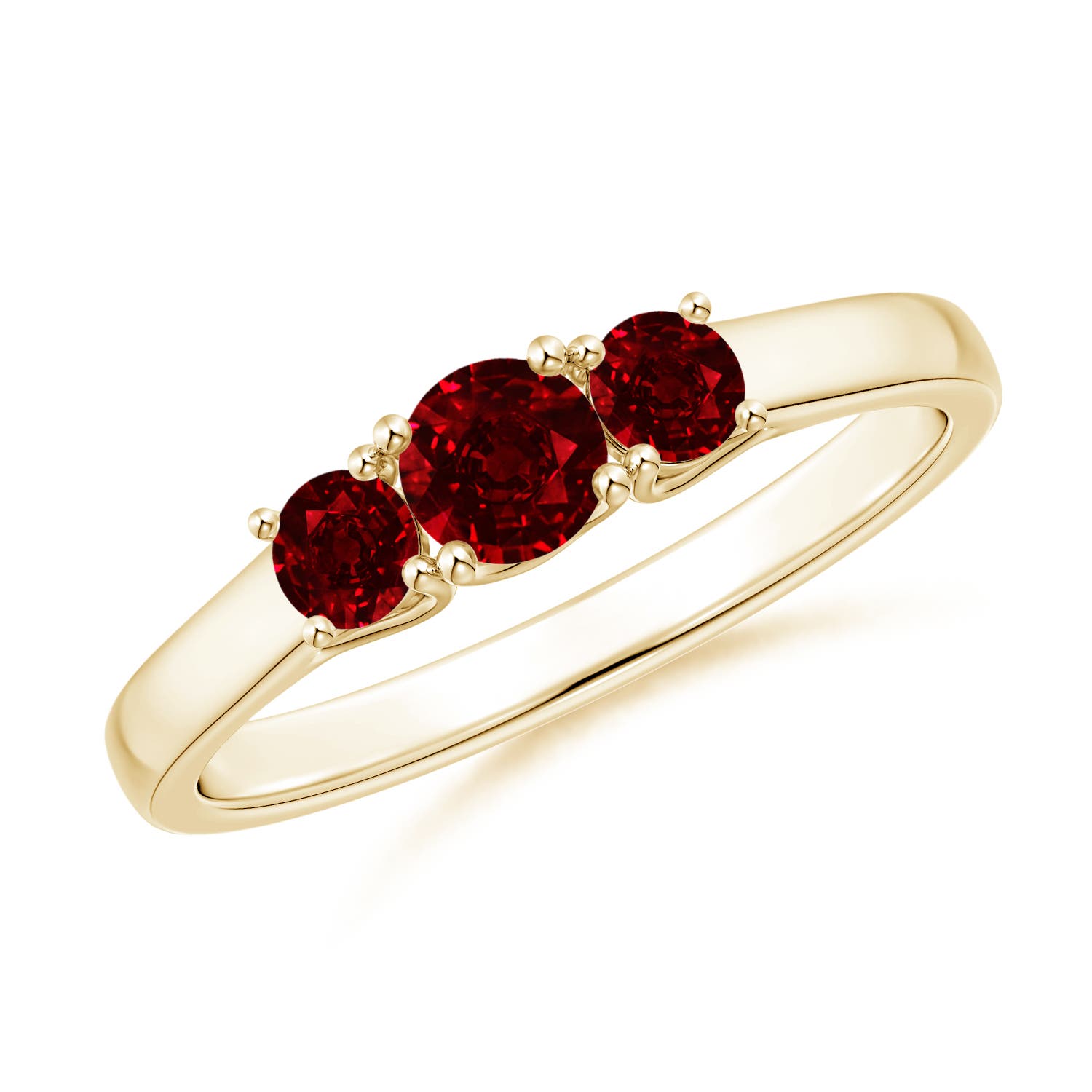 AAAA - Ruby / 0.64 CT / 14 KT Yellow Gold