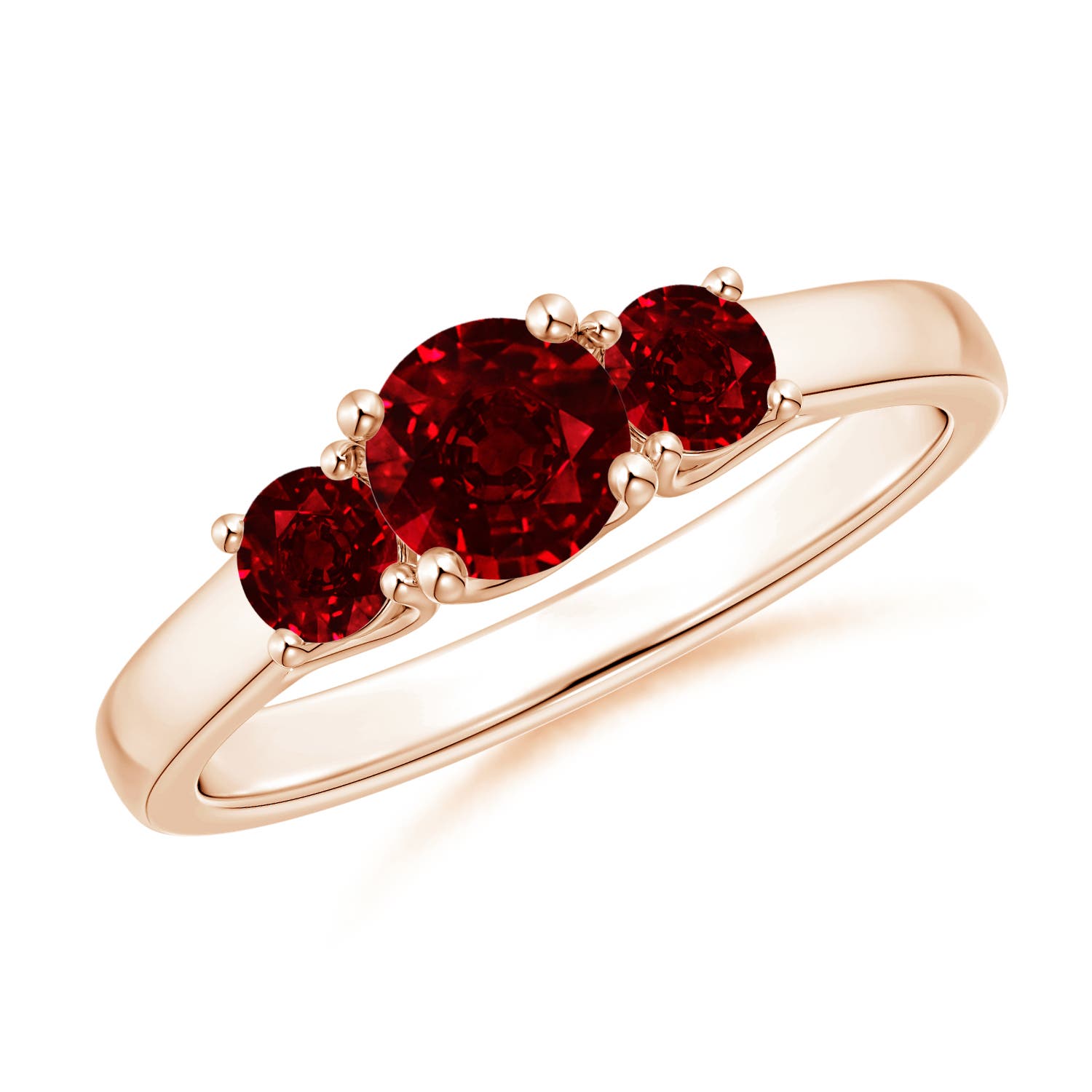 AAAA - Ruby / 1.06 CT / 14 KT Rose Gold