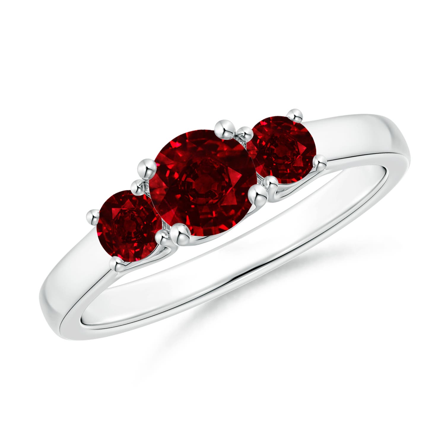 AAAA - Ruby / 1.06 CT / 14 KT White Gold