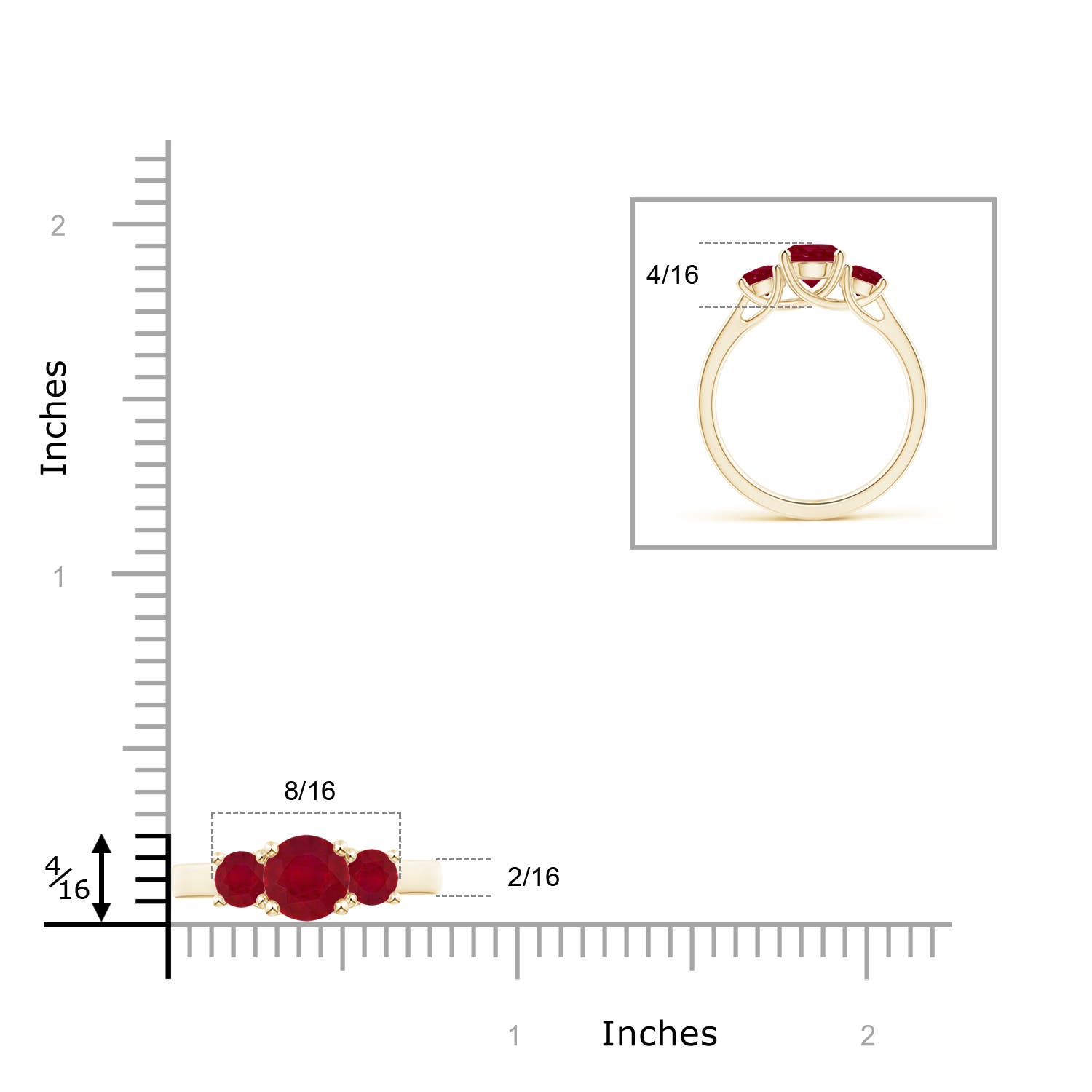 AA - Ruby / 1.68 CT / 14 KT Yellow Gold