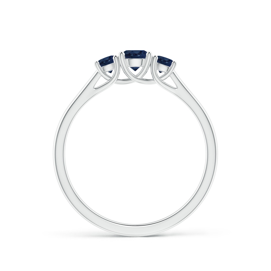 4mm AA Classic Round Sapphire Three Stone Ring in P950 Platinum side-1