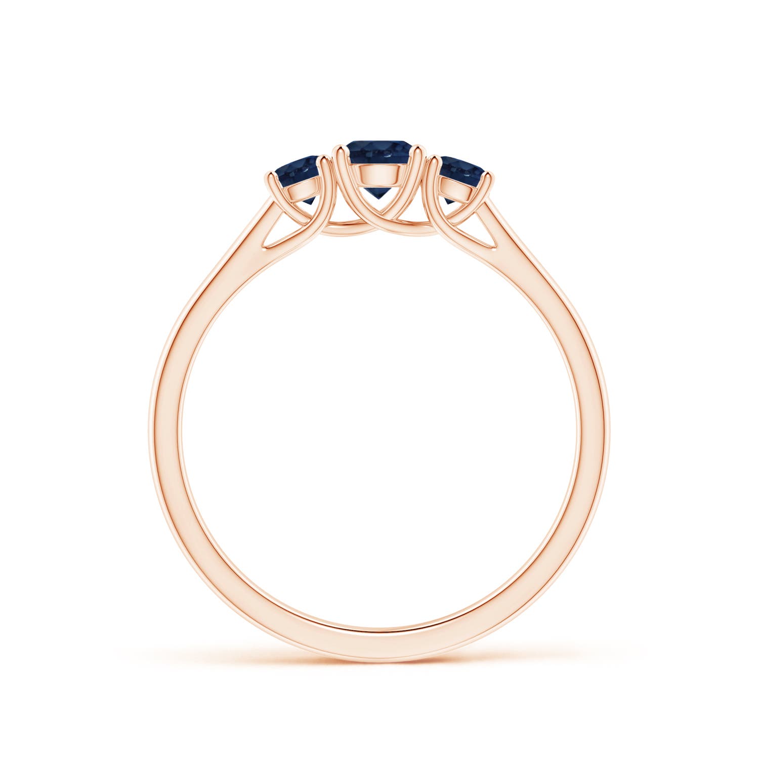 AA - Blue Sapphire / 0.61 CT / 14 KT Rose Gold