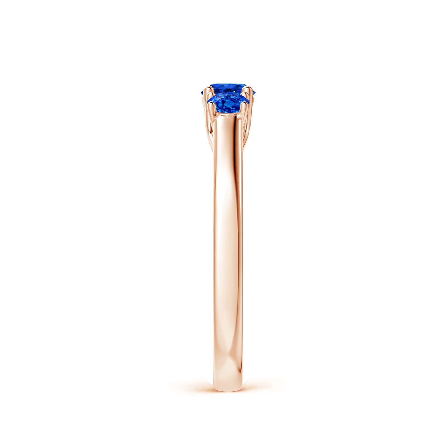 AAAA - Blue Sapphire / 0.61 CT / 14 KT Rose Gold