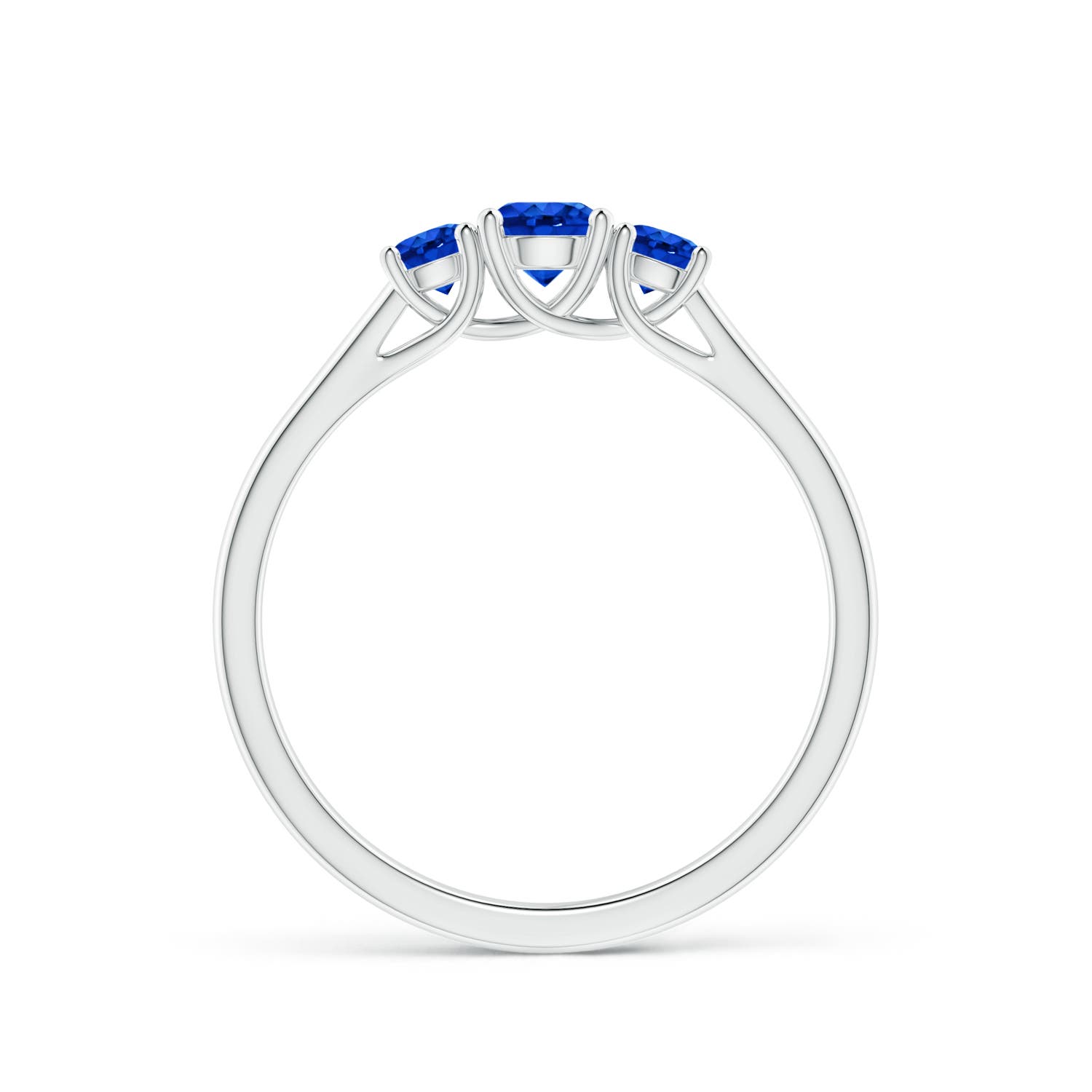 AAAA - Blue Sapphire / 0.61 CT / 14 KT White Gold