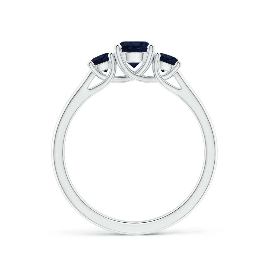 5mm A Classic Round Sapphire Three Stone Ring in P950 Platinum side-1