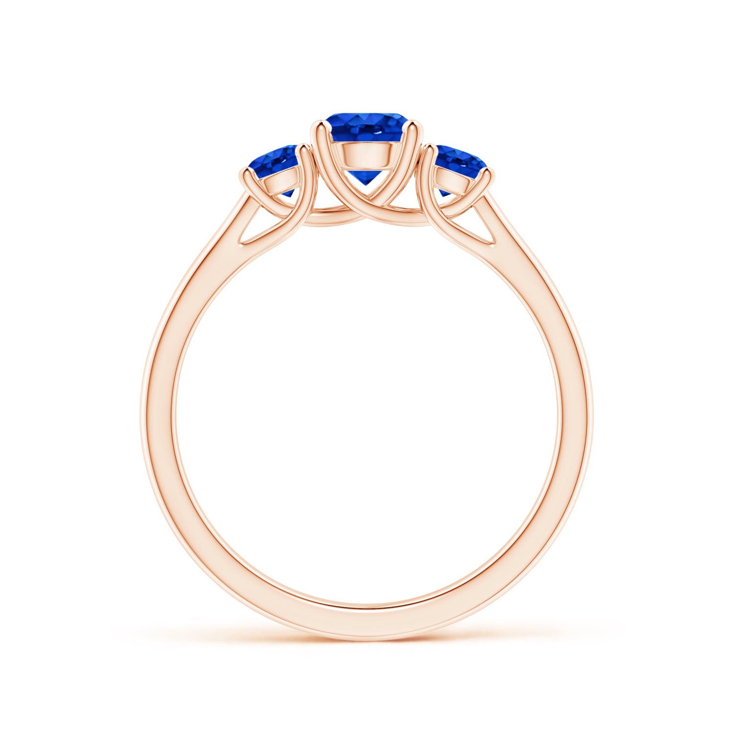 AAAA - Blue Sapphire / 1.04 CT / 14 KT Rose Gold