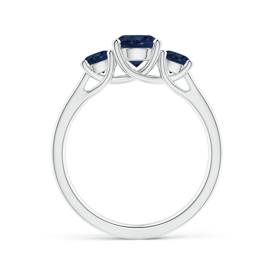 6mm AA Classic Round Sapphire Three Stone Ring in P950 Platinum side-1