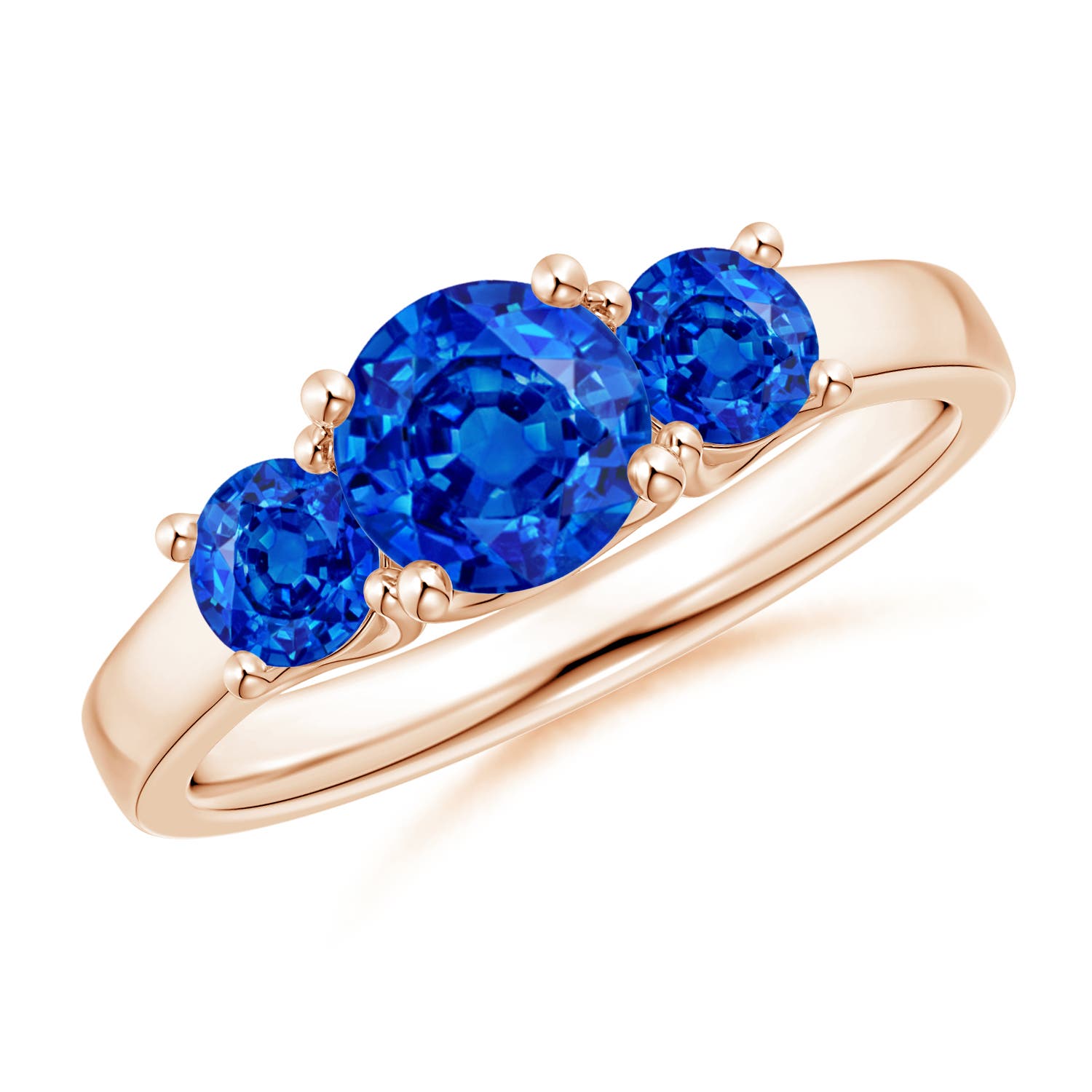 AAAA - Blue Sapphire / 1.66 CT / 14 KT Rose Gold