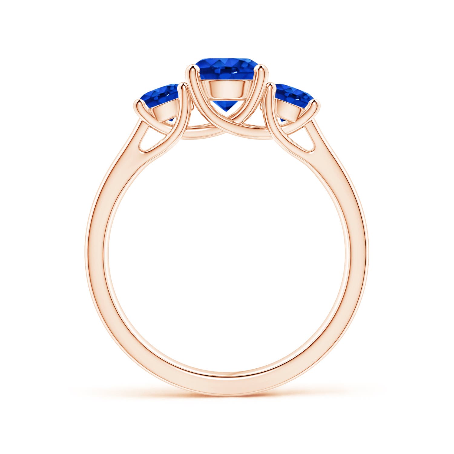 AAAA - Blue Sapphire / 1.66 CT / 14 KT Rose Gold