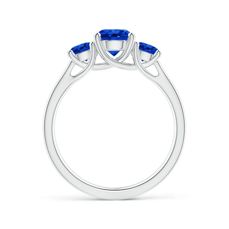 Classic Round Sapphire Three Stone Ring | Angara