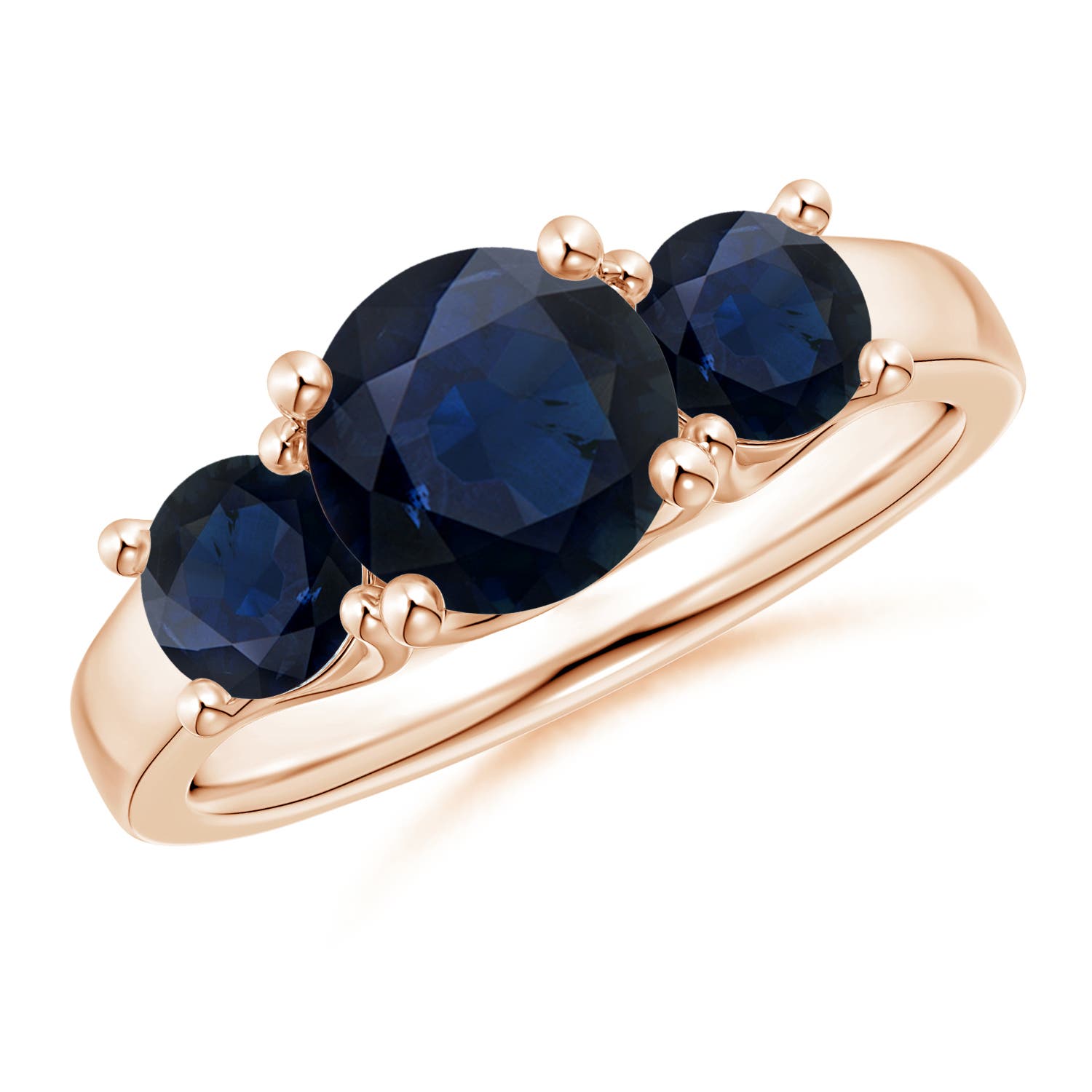 A - Blue Sapphire / 2.5 CT / 14 KT Rose Gold