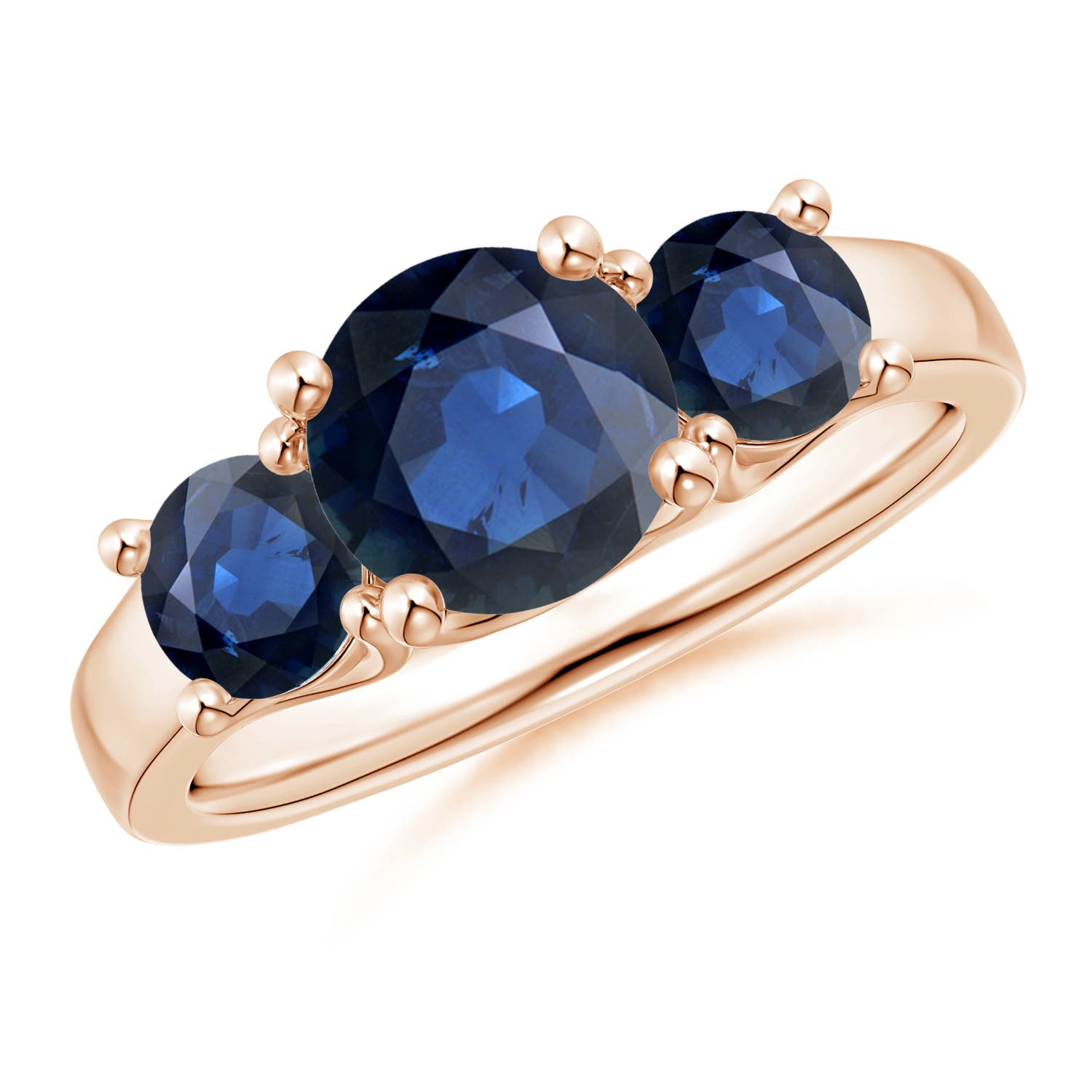 AA - Blue Sapphire / 2.5 CT / 14 KT Rose Gold