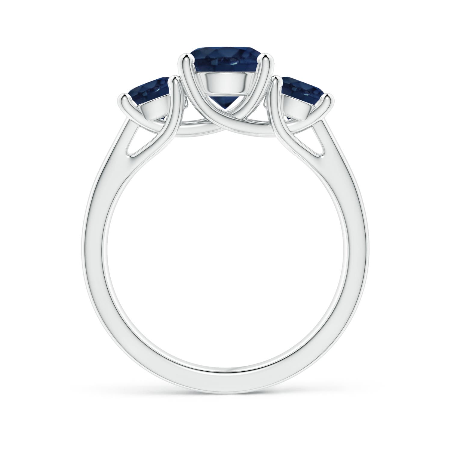 AA - Blue Sapphire / 2.5 CT / 14 KT White Gold