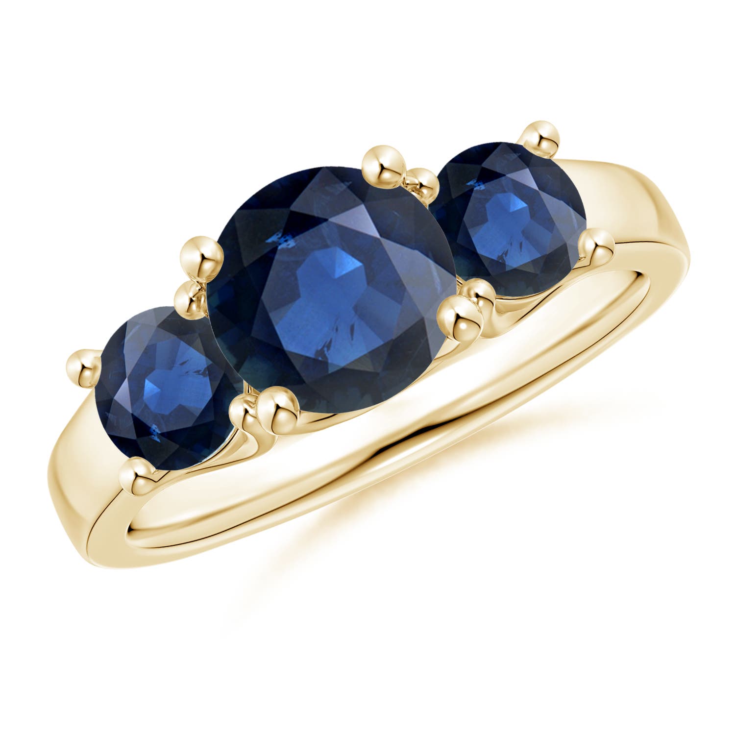 AA - Blue Sapphire / 2.5 CT / 14 KT Yellow Gold