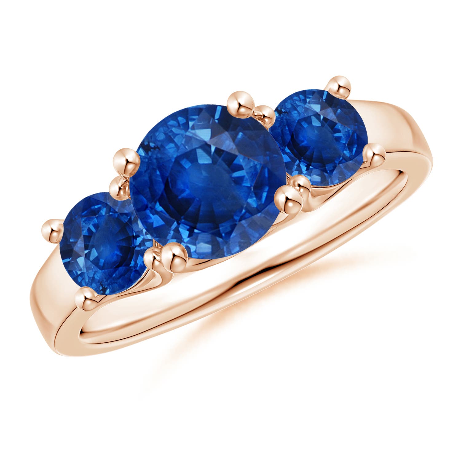 AAA - Blue Sapphire / 2.5 CT / 14 KT Rose Gold