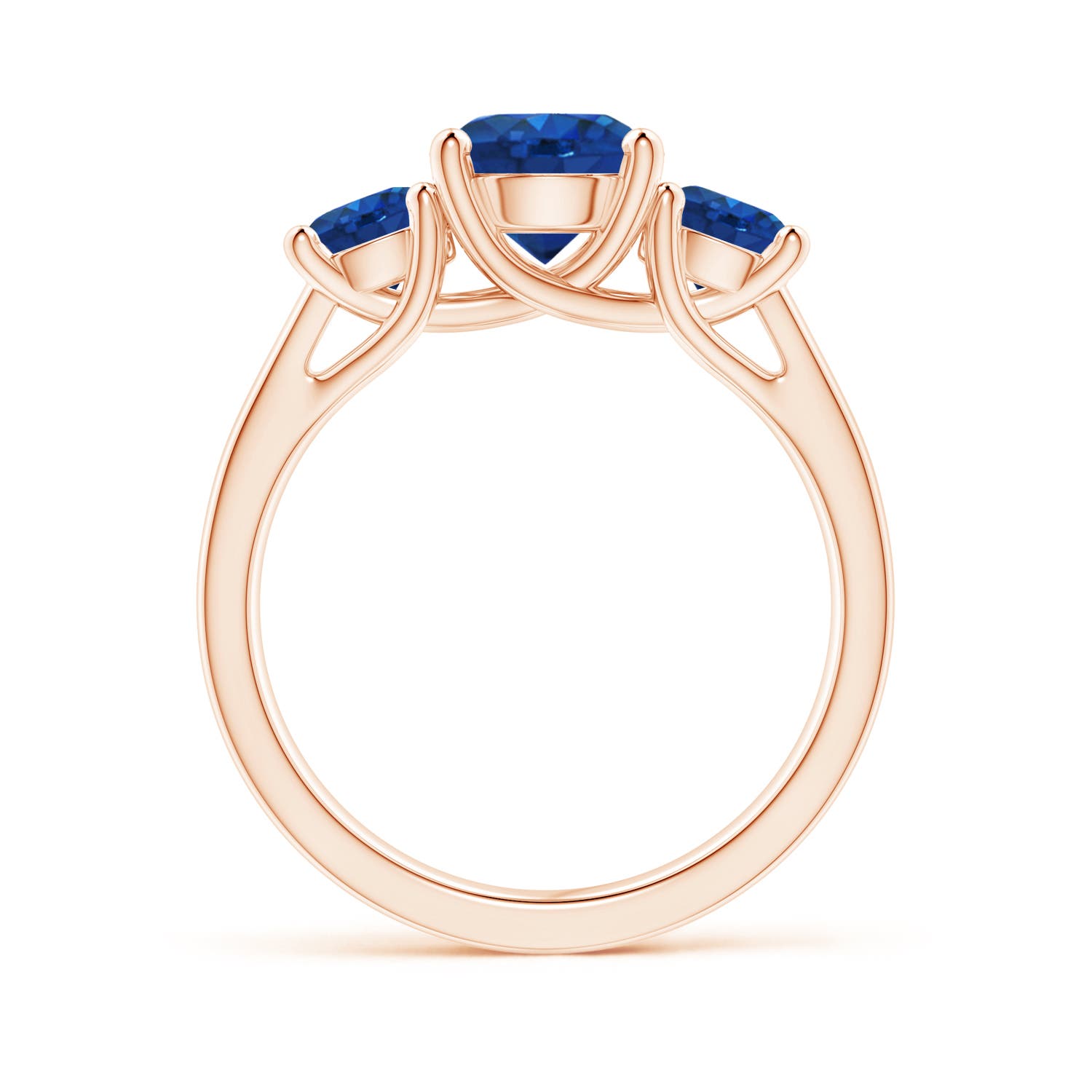 AAA - Blue Sapphire / 2.5 CT / 14 KT Rose Gold