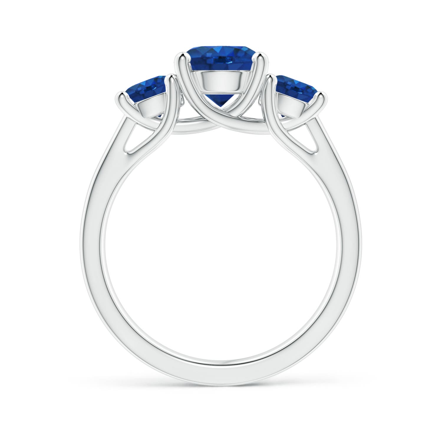 AAA - Blue Sapphire / 2.5 CT / 14 KT White Gold