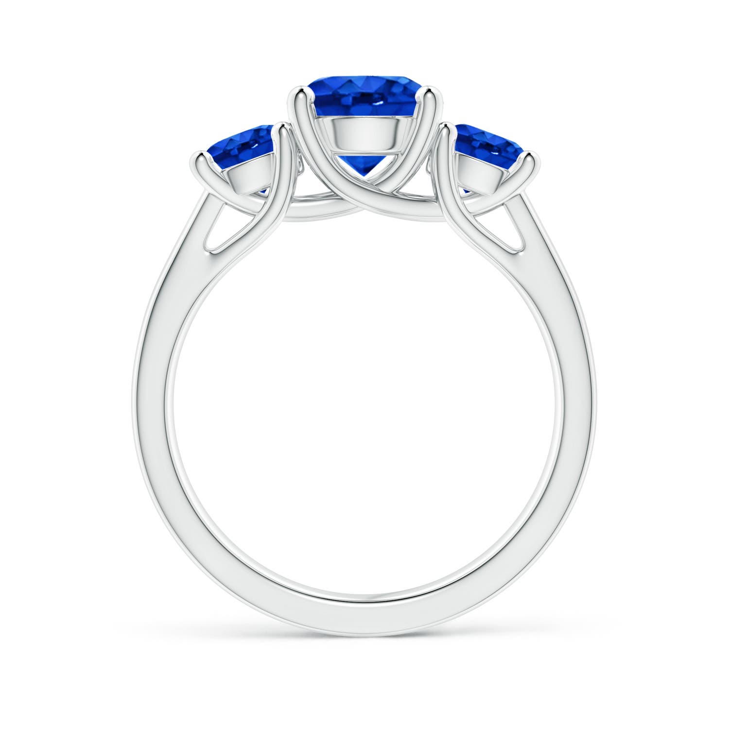 AAAA - Blue Sapphire / 2.5 CT / 14 KT White Gold